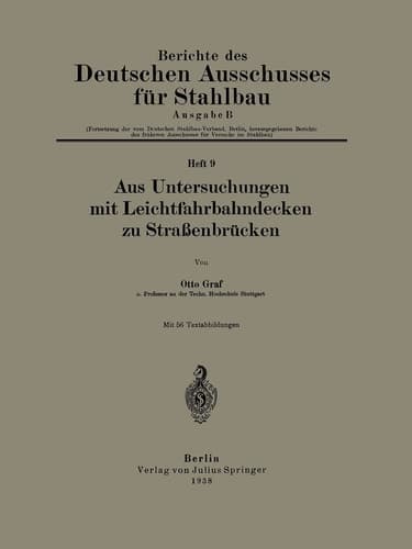 Aus Untersuchungen mit Leichtfahrbahndecken zu Straßenbrücken (German Edition)