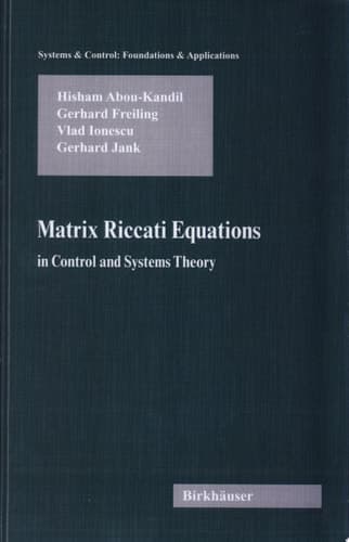 Matrix Riccati Equations in Control and Systems Theory