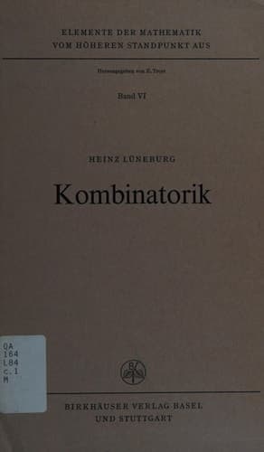 Kombinatorik (Elemente der Mathematik vom höheren Standpunkt aus, 6) (German Edition)