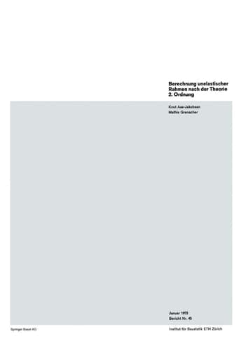Berechnung unelastischer Rahmen nach der Theorie 2. Ordnung