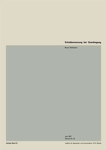 Schubbemessung bei Querbiegung