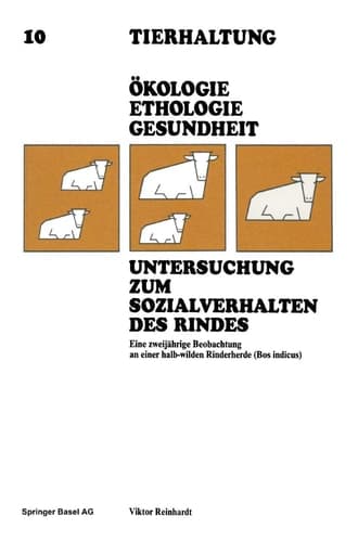 Untersuchung zum Sozialverhalten des Rindes Eine zweijährige Beobachtung an einer halb-wilden Rinderherde (Bos indicus)