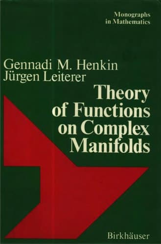Theory of Functions on Complex Manifolds (Monographs in Mathematics)