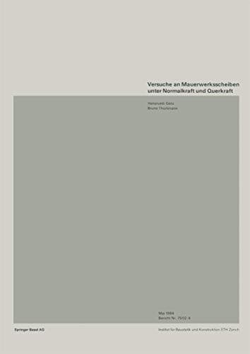 Versuche an Mauerwerksscheiben unter Normalkraft und Querkraft