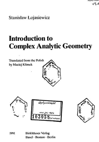 Introduction to Complex Analytic Geometry