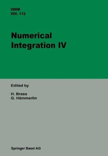 Numerical Integration IV Proceedings of the Conference at the Mathematical Research Institute, Oberwolfach, November 8–14, 1992