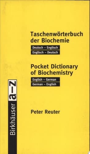 Pocket dictionary of biochemistry