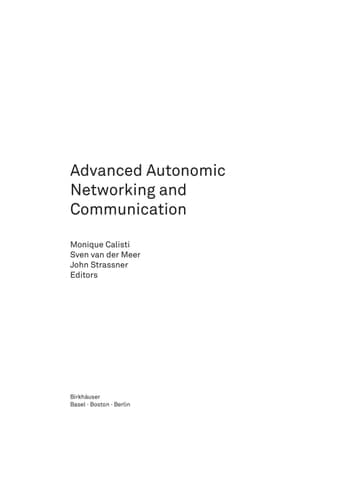 Advanced Autonomic Networking and Communication