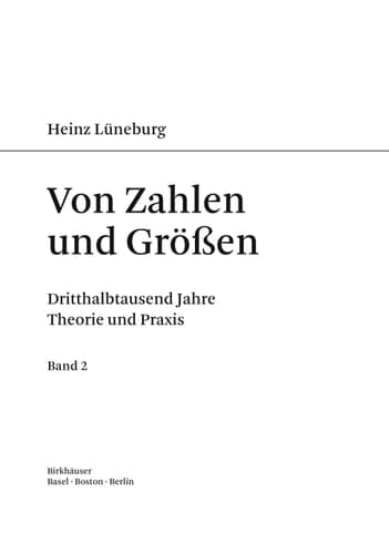 Von Zahlen und Größen Dritthalbtausend Jahre Theorie und Praxis - Band 2
