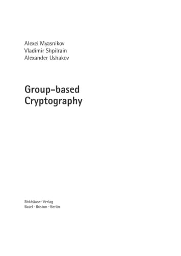 Group-based Cryptography