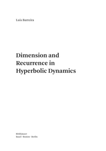 Dimension and Recurrence in Hyperbolic Dynamics