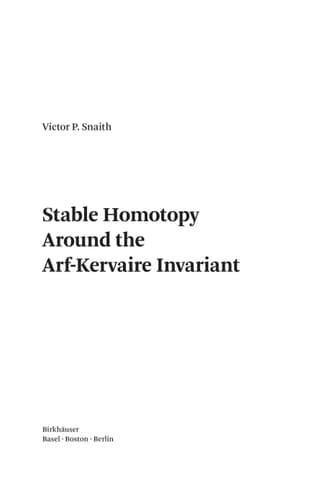 Stable Homotopy Around the Arf-Kervaire Invariant