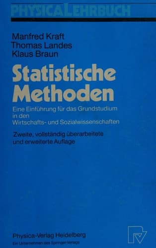 Statistische Methoden eine Einführung für das Grundstudium in den Wirtschafts- und Sozialwissenschaften