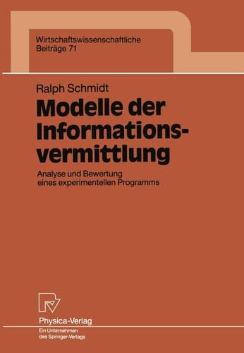 Modelle der Informationsvermittlung Analyse und Bewertung eines experimentellen Programms