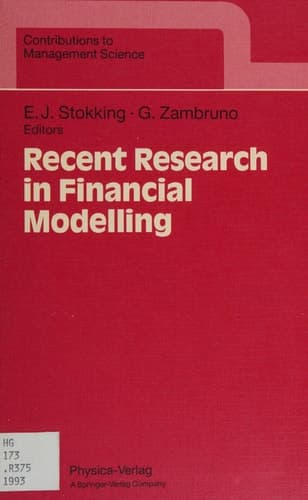 Recent Research in Financial Modelling (Contributions to Management Science)