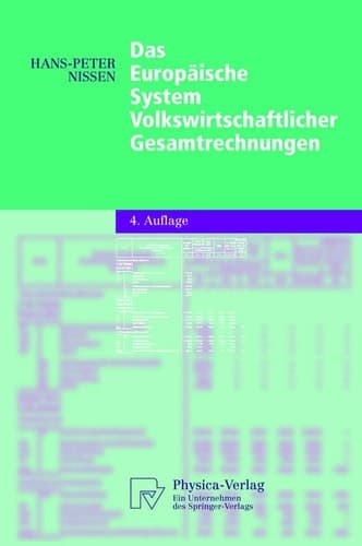 Das europäische System volkswirtschaftlicher Gesamtrechnungen mit 7 Tabellen