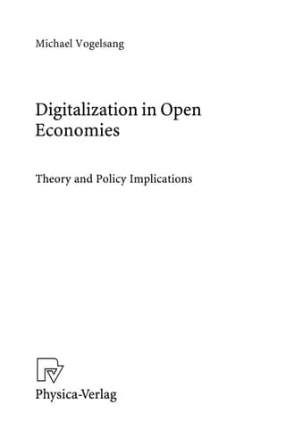 Digitalization in Open Economies Theory and Policy Implications