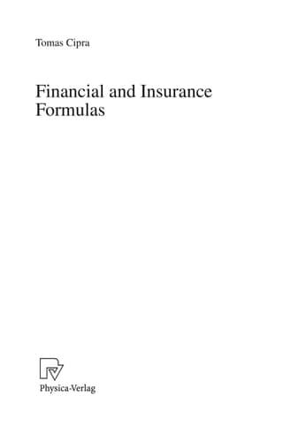 Financial and Insurance Formulas