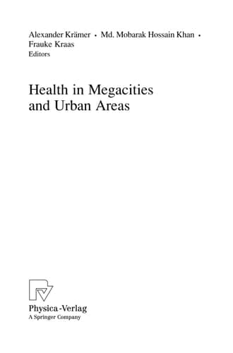 Health in Megacities and Urban Areas