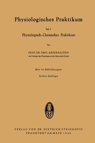 Physiologisches Praktikum Teil I Physiologisch-Chemisches Praktikum