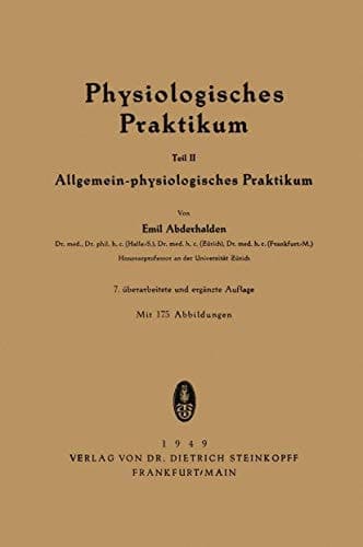 Physiologisches Praktikum Teil II: Allgemein-physiologisches Praktikum