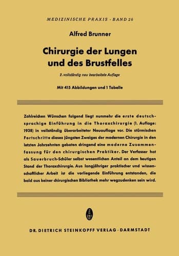 Chirurgie der Lungen und des Brustfelles