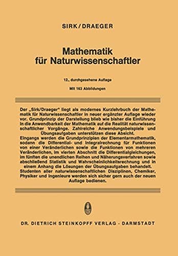 Mathematik für Naturwissenschaftler