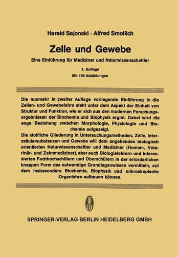 Zelle und Gewebe Eine Einführung für Mediziner und Naturwissenschaftler