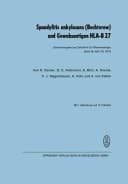 Spondylitis ankylosans (Bechterew) und Gewebsantigen HLA-B 27 [siebenundzwanzig]
