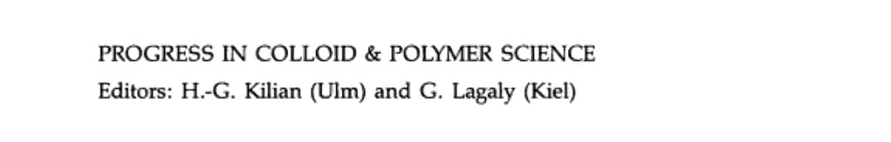 Advances in Colloid Structures