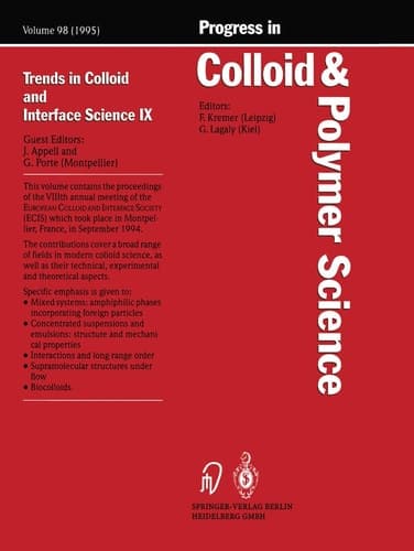 Trends in Colloid and Interface Science IX (Progress in Colloid and Polymer Science)