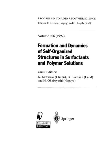 Formation and Dynamics of Self-Organized Structures in Surfactants and Polymer Solutions