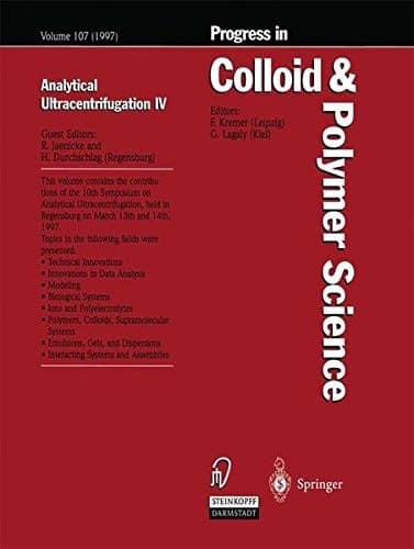 Analytical Ultracentrifugation IV (Progress in Colloid and Polymer Science, Vol. 107)