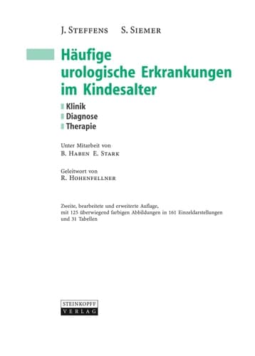 Häufige urologische Erkrankungen im Kindesalter Klinik Diagnose Therapie