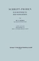 Schrift-Proben Zur Bestimmung der Sehschärfe
