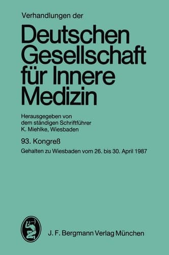 Kongreß gehalten zu Wiesbaden vom 26. bis 30. April 1987