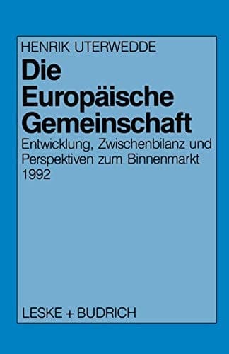 Die Europäische Gemeinschaft Entwicklung, Zwischenbilanz und Perspektiven zum Binnenmarkt 1992