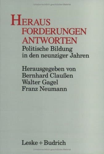 Heraus Forderungen Antworten Politische Bildung in den neunziger Jahren