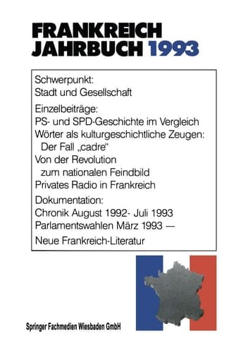 Frankreich-Jahrbuch 1993 Politik, Wirtschaft, Gesellschaft, Geschichte, Kultur