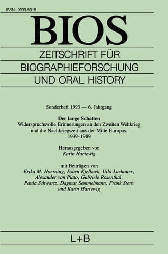 BIOS Zeitschrift für Biographieforschung und Oral History