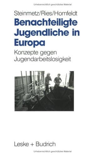 Benachteiligte Jugendliche in Europa Konzepte gegen Jugendarbeitslosigkeit