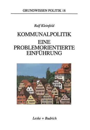 Kommunalpolitik Eine problemorientierte Einführung