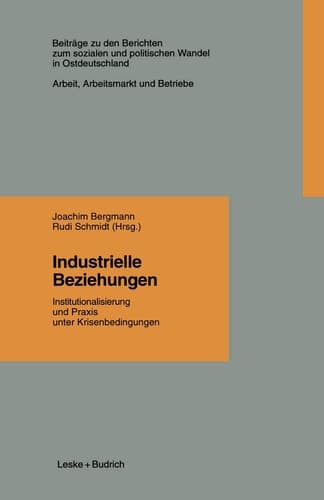Industrielle Beziehungen Institutionalisierung und Praxis unter Krisenbedingungen