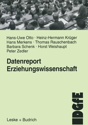 Datenreport Erziehungswissenschaft: Befunde und Materialien zur Lage und Entwicklung des Faches in der Bundesrepublik (German Edition)