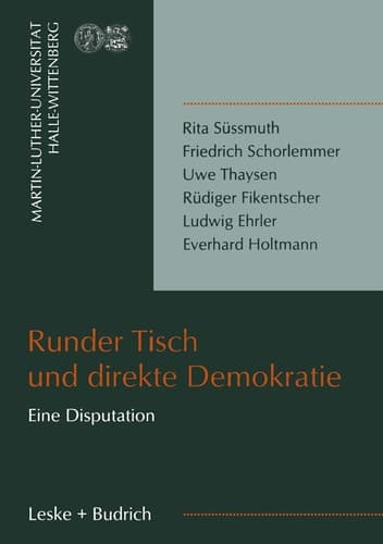 Runder Tisch und direkte Demokratie (German Edition)