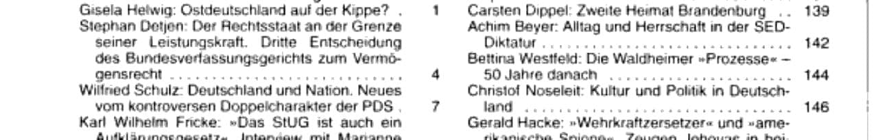 Zehn Jahre Deutsche Einheit Eine Bilanz