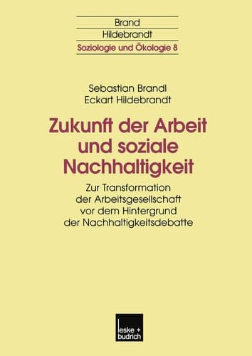 Zukunft der Arbeit und soziale Nachhaltigkeit: Zur Transformation der Arbeitsgesellschaft vor dem Hintergrund der Nachhaltigkeitsdebatte (Soziologie und Ökologie, 8) (German Edition)