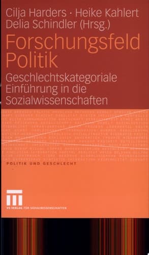 Forschungsfeld Politik Geschlechtskategoriale Einführung in die Sozialwissenschaften