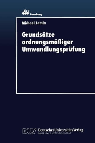 Grundsätze ordnungsmäßiger Umwandlungsprüfung