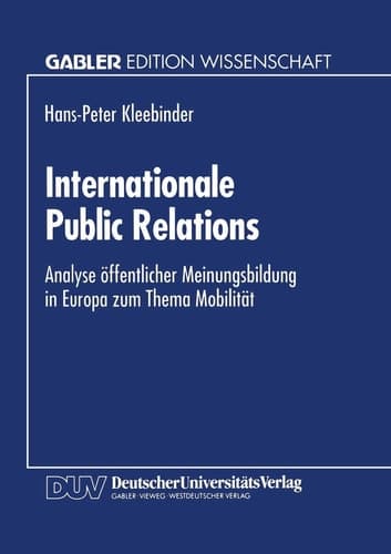 Internationale Public Relations Analyse öffentlicher Meinungsbildung in Europa zum Thema Mobilität